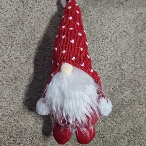 Red Gnome Plush with White Accents